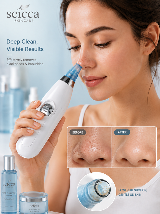 Seicca™ Vacuum Blackhead Remover – Deep Pore Cleaner for Clear, Smooth & Acne-Free Skin